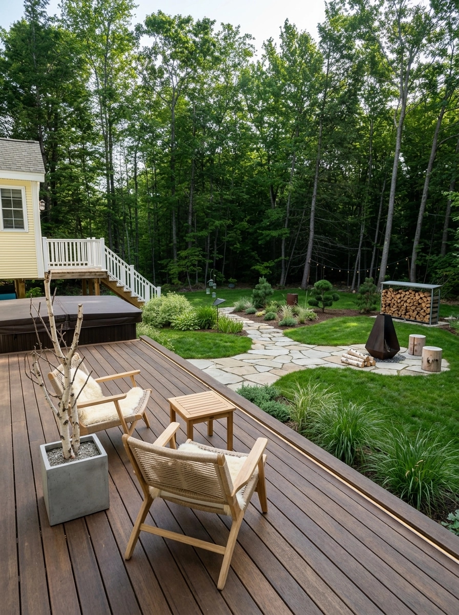 Landscape design in Scandinavian Garden style — Yard by GenRoom AI