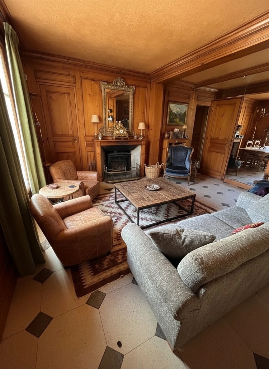 Design de interiores em estilo Rustic — Sala de Estar por GenRoom AI