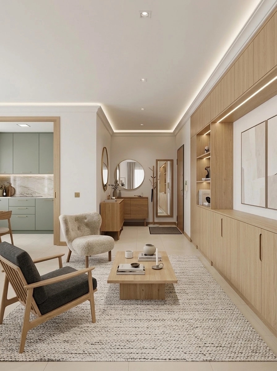 Scandinavian Living Room design — interior photo by GenRoom AI