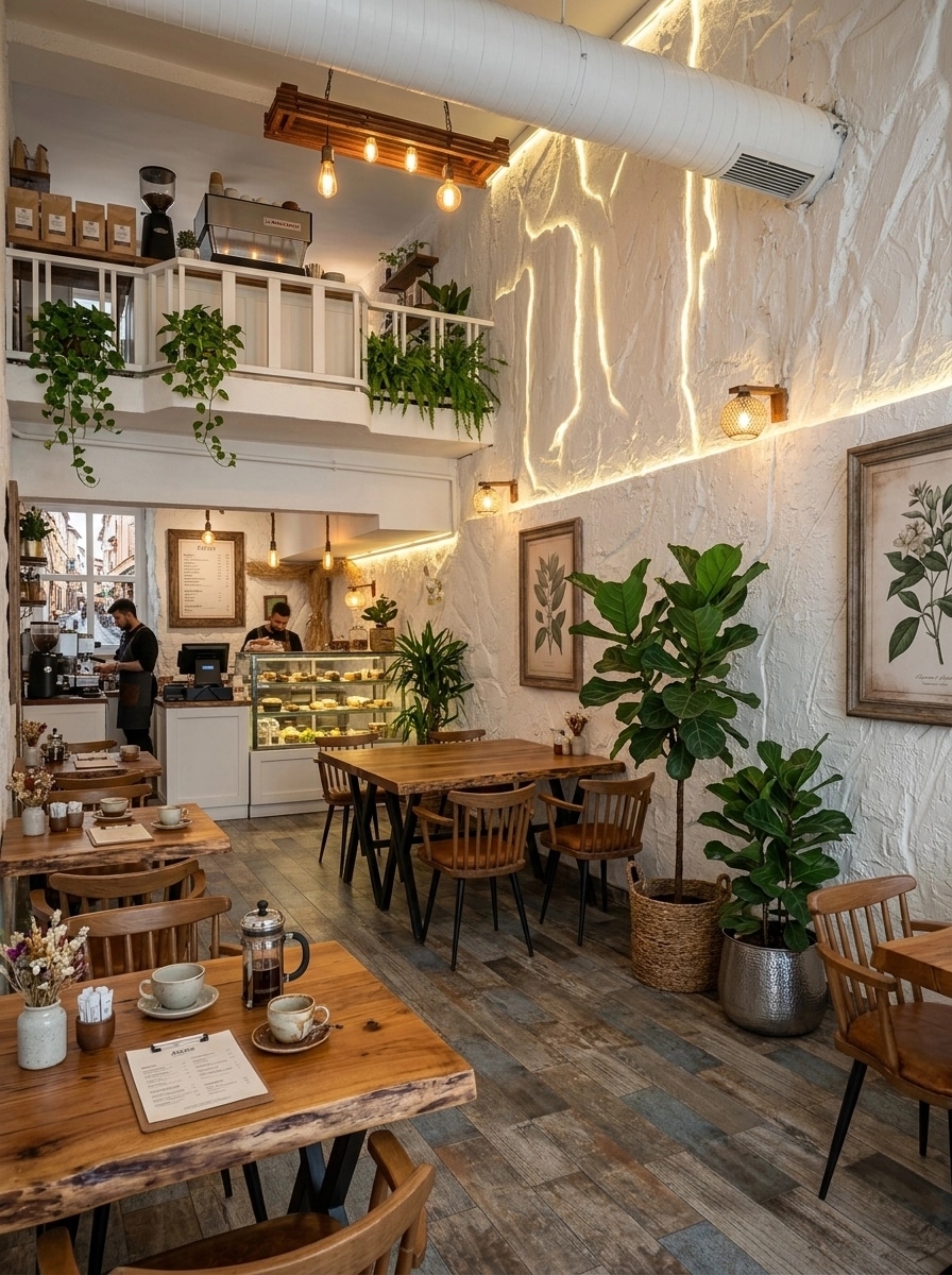Interior design in Rustic style — cafe by GenRoom AI