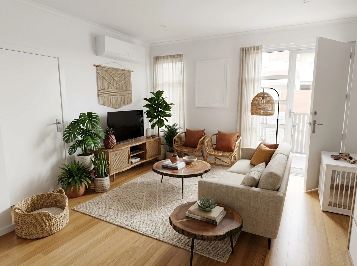 Interior design in Biophilic style — Living Room by GenRoom AI