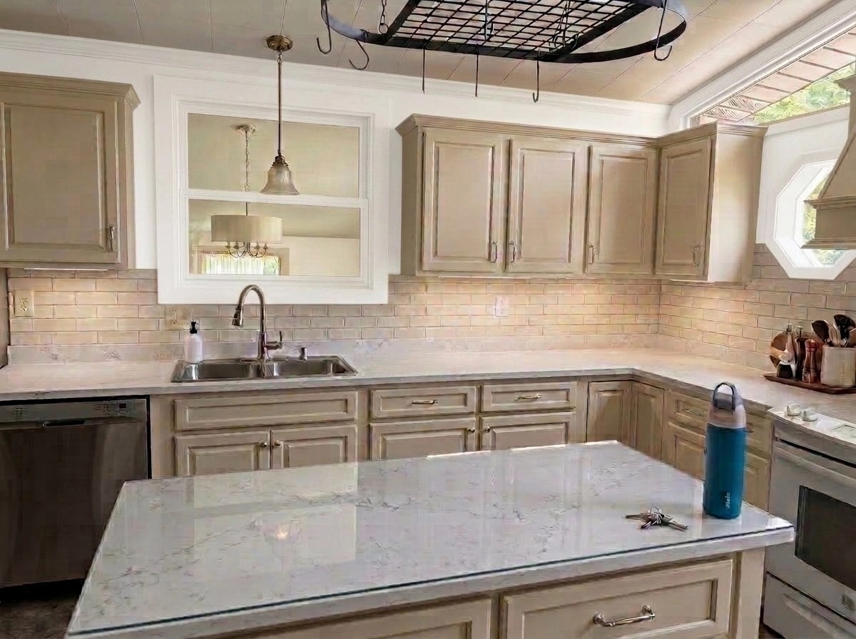 Kitchen interior in Transitional style — photo by GenRoom AI