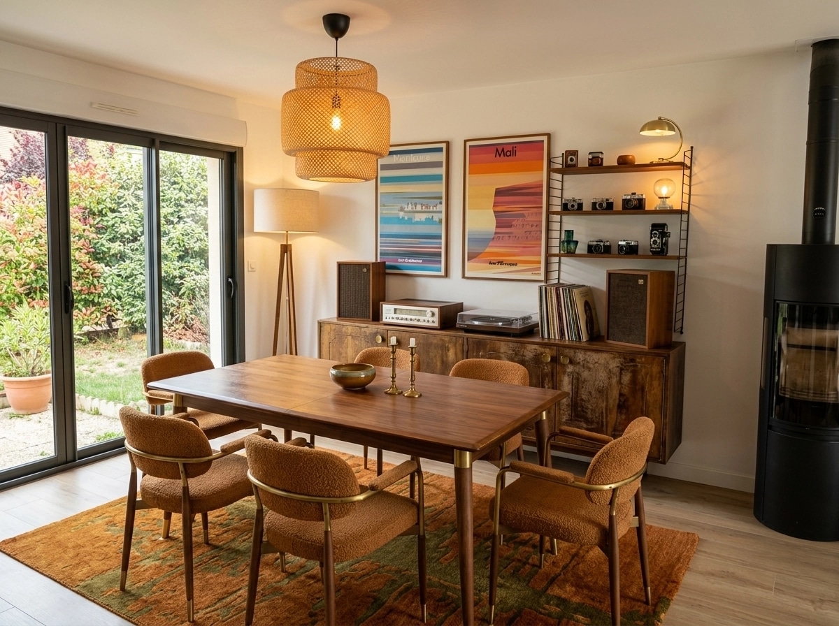 Design d'intérieur en style Mid-Century Modern — dining_room par GenRoom AI