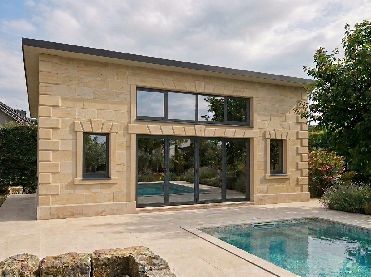 Facade design in Mediterranean Facade style — photo by GenRoom AI