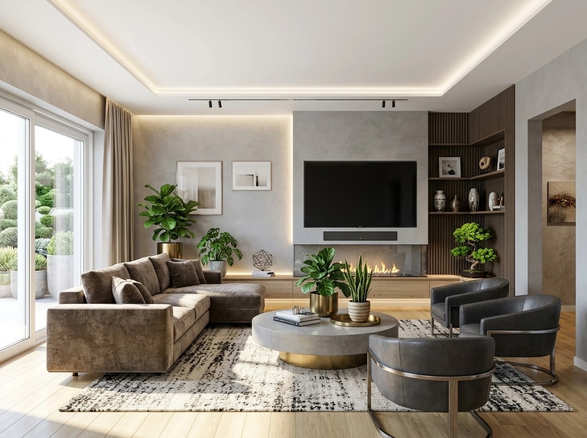 Interior design in Contemporary style — Living Room by GenRoom AI