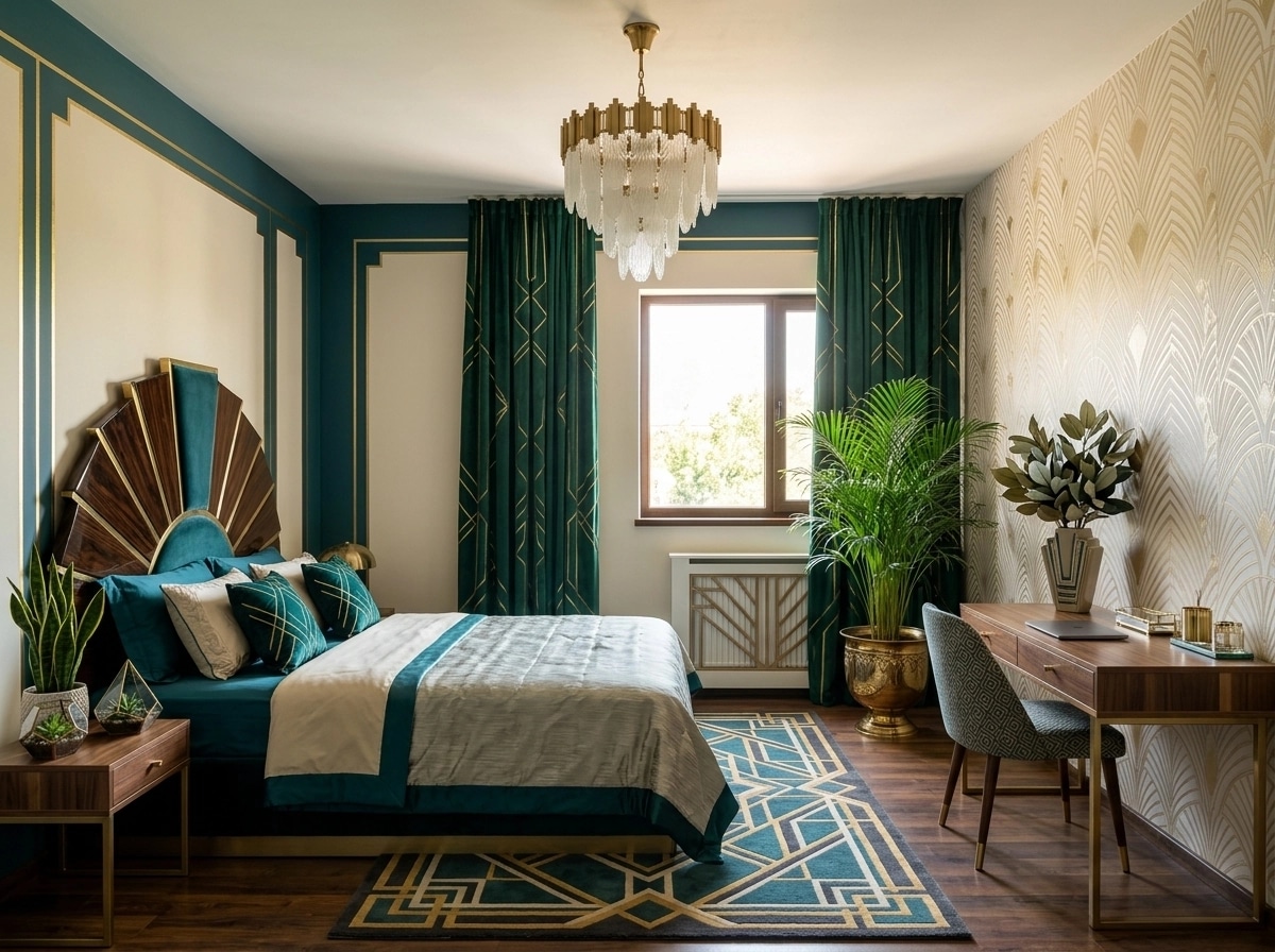 Art Deco Yatak Odası design — interior photo by GenRoom AI