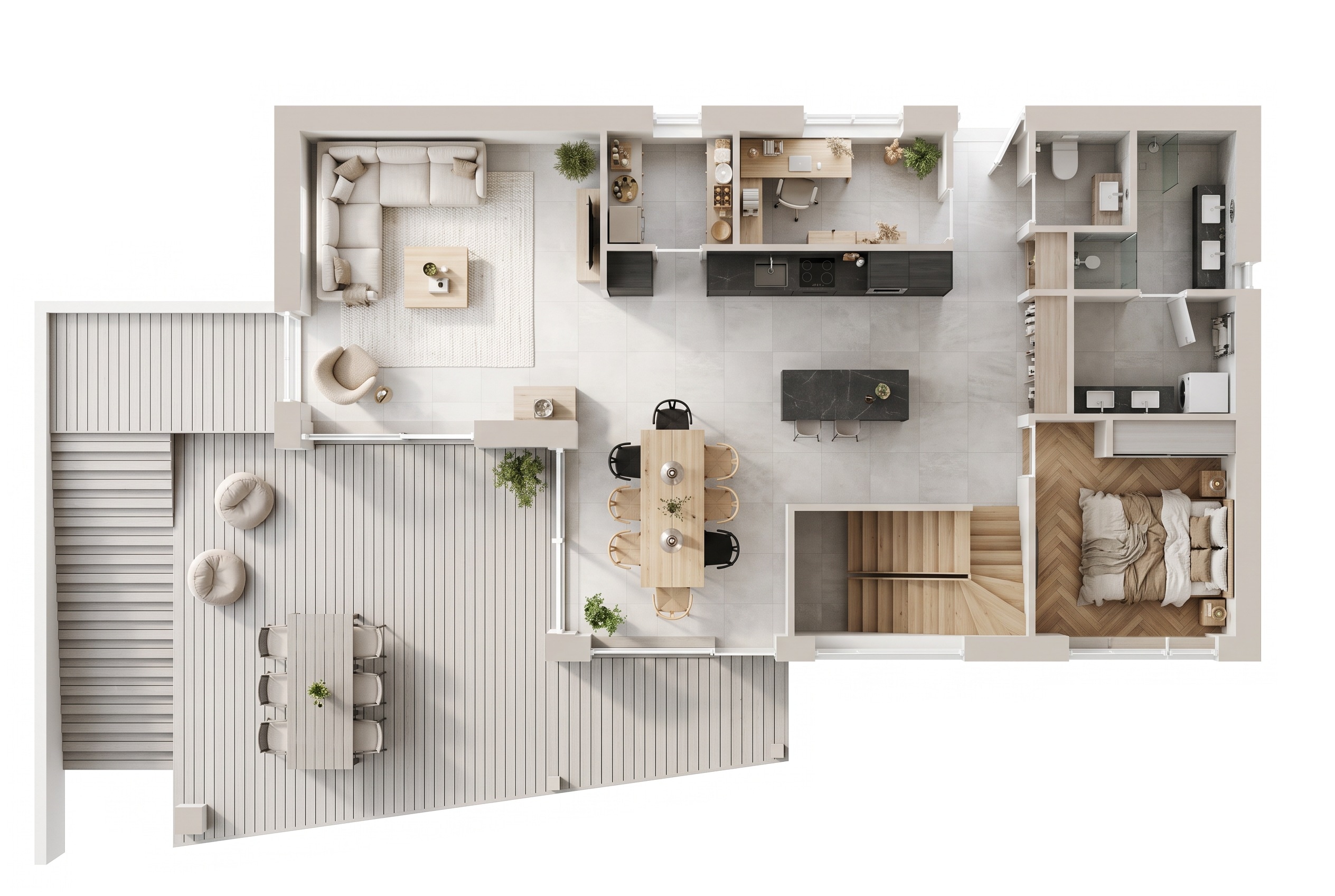 Interior design in Scandinavian style — Living Room by GenRoom AI
