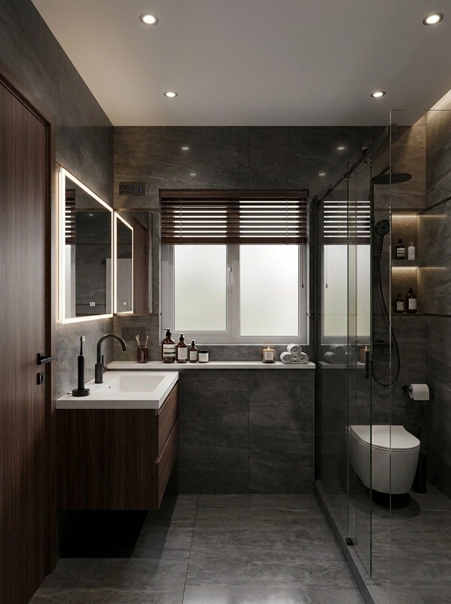 Contemporary Bathroom design — interior photo by GenRoom AI