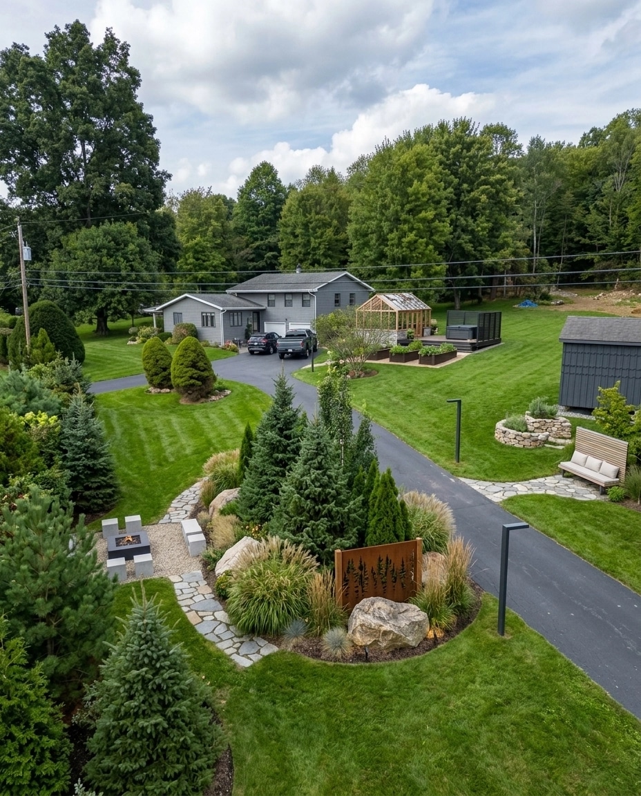 Landschaftsdesign im Scandinavian Garden-Stil — Garten von GenRoom AI