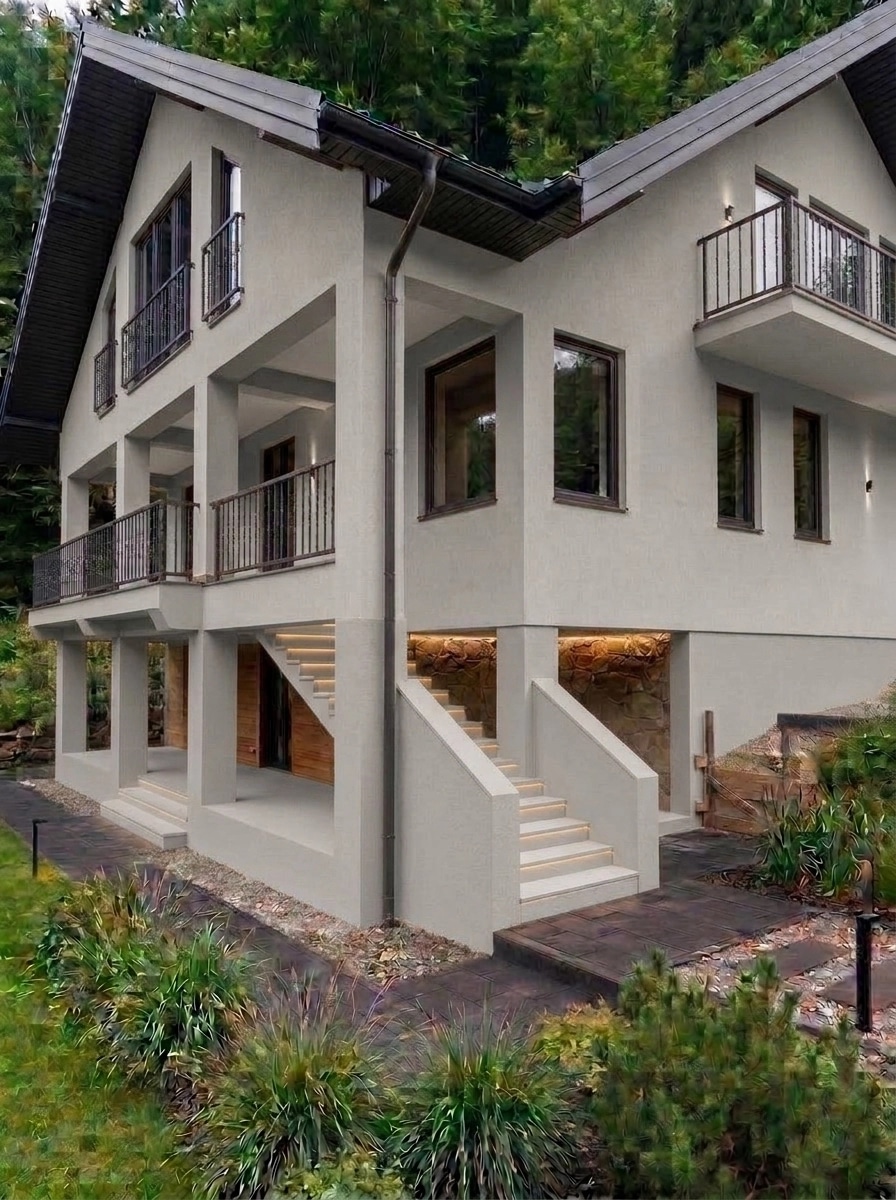 Contemporary Facade Façade design — facade photo by GenRoom AI