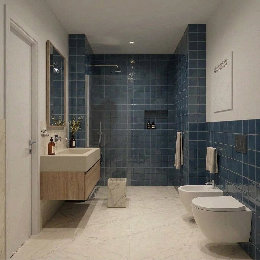 Interior design in Scandinavian style — Bathroom by GenRoom AI