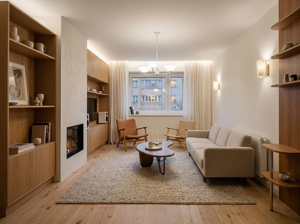 Scandinavian Living Room design — interior photo by GenRoom AI
