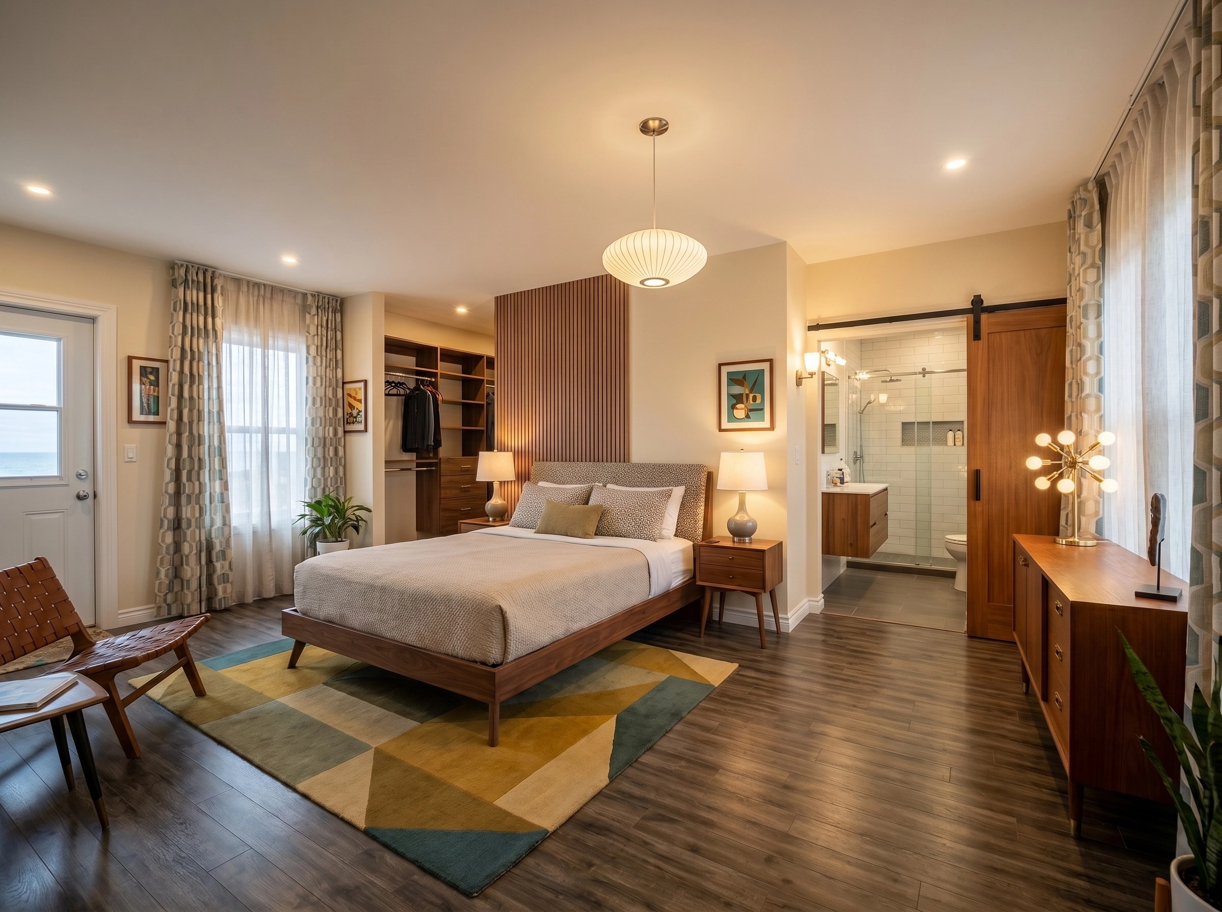 Mid-Century Modern Quarto design — interior photo by GenRoom AI