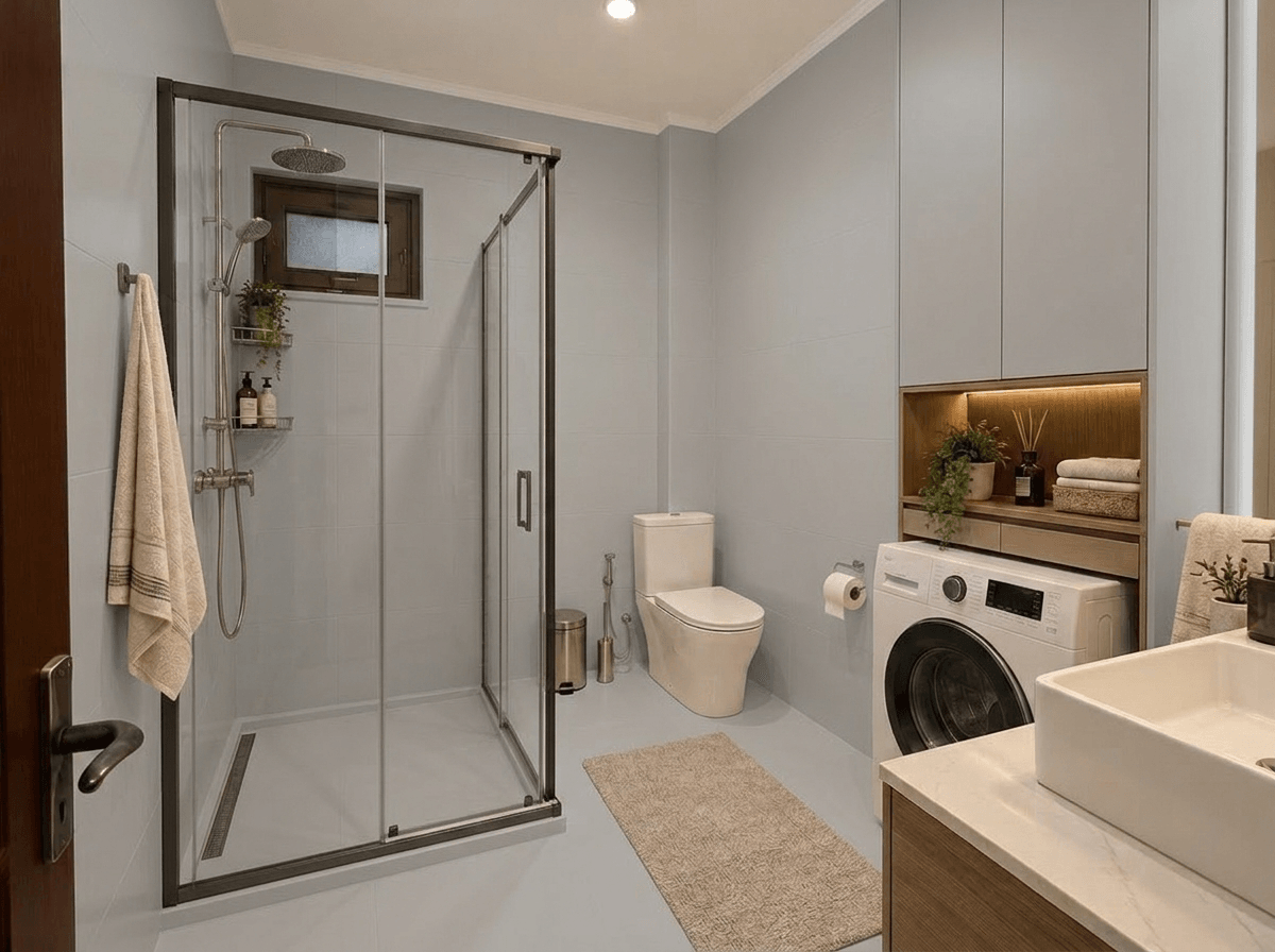 Bathroom interior in no_style style — photo by GenRoom AI