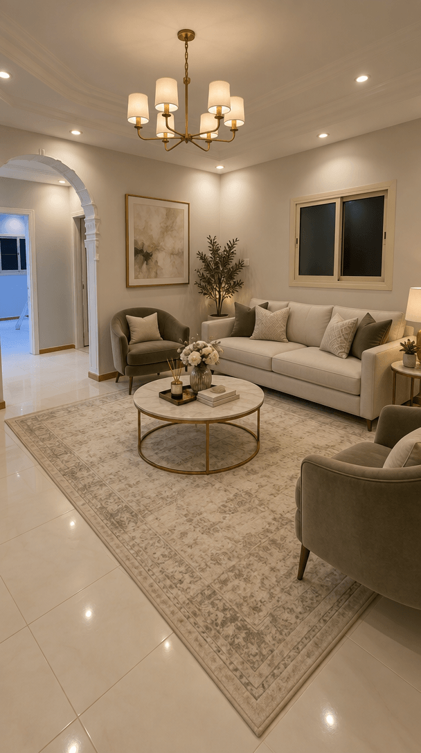 Interior design in Neoclassic style — Living Room by GenRoom AI