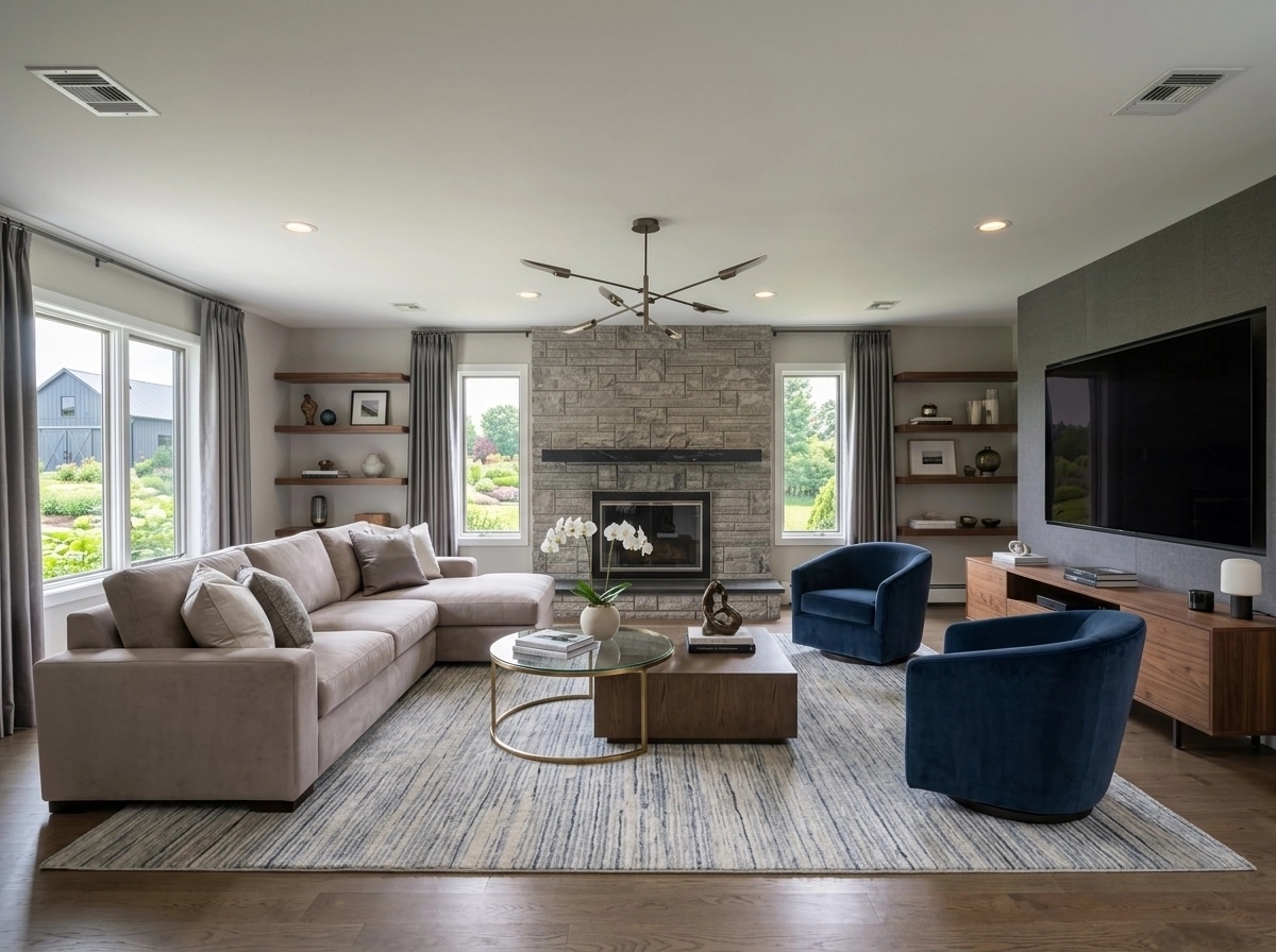 Interior design in Contemporary style — Living Room by GenRoom AI