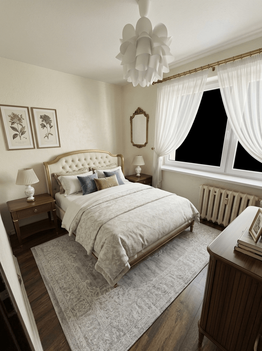 Interior design in Neoclassic style — Bedroom by GenRoom AI