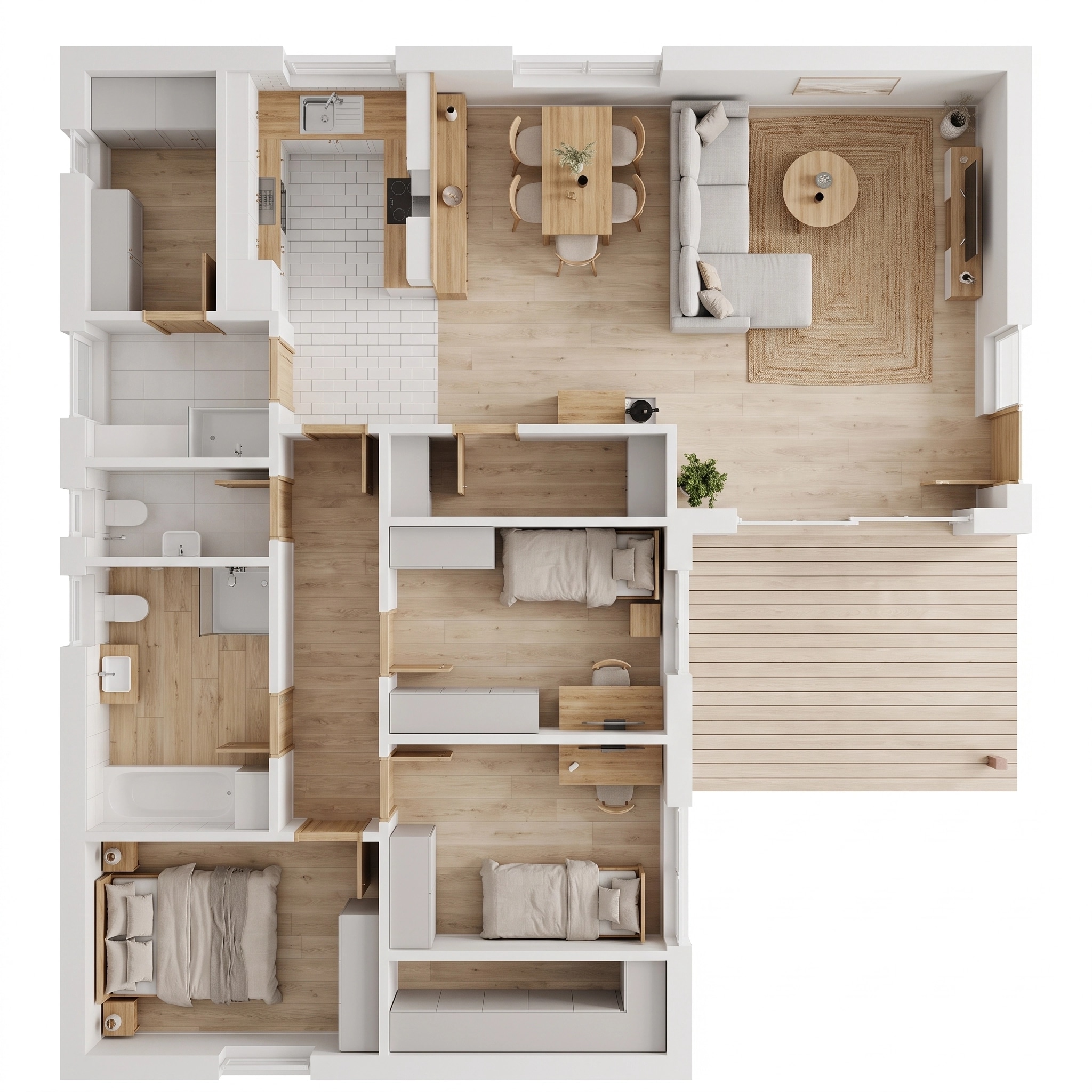 Interior design in Scandinavian style — Living Room by GenRoom AI