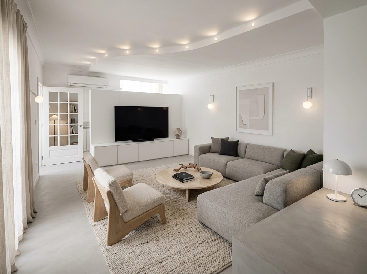 Minimalism Living Room design — interior photo by GenRoom AI