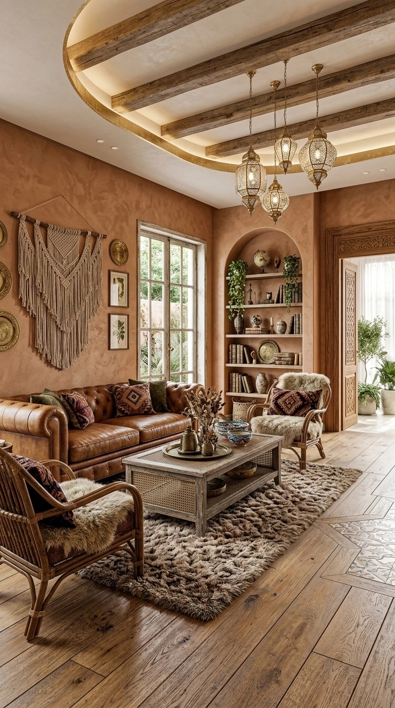 Interior design in Bohemian style — Living Room by GenRoom AI