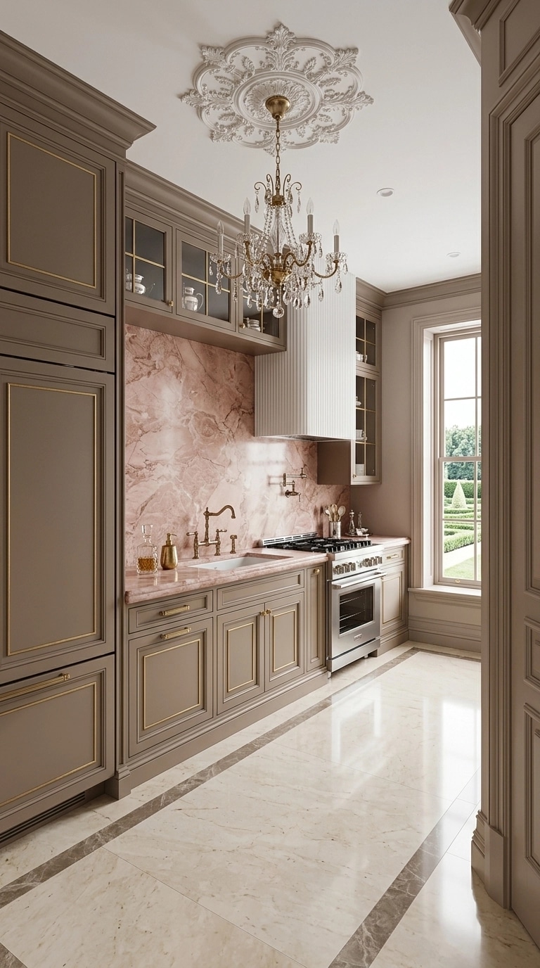 Kitchen interior in Neoclassic style — photo by GenRoom AI