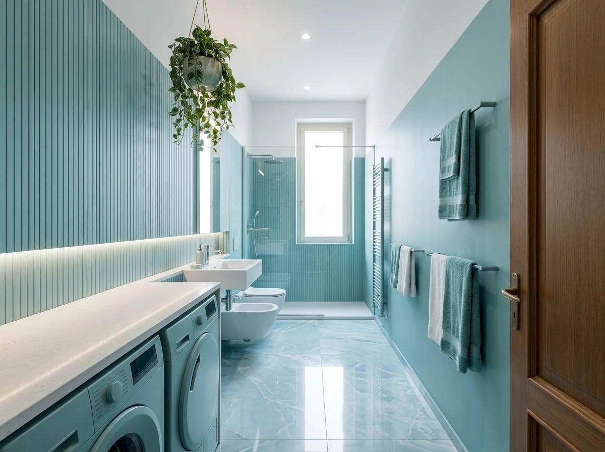 Bathroom interior in Contemporary style — photo by GenRoom AI