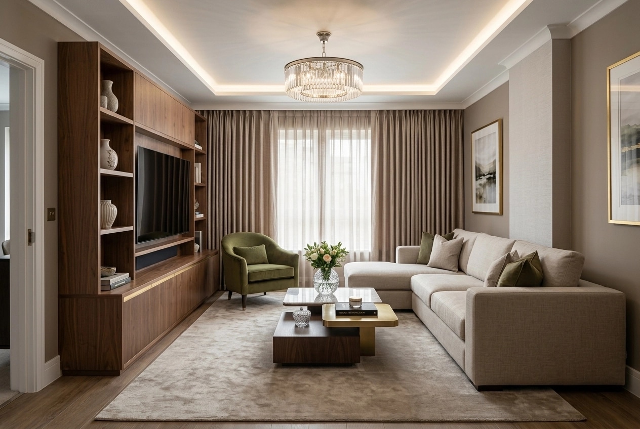 Interior design in Transitional style — Living Room by GenRoom AI