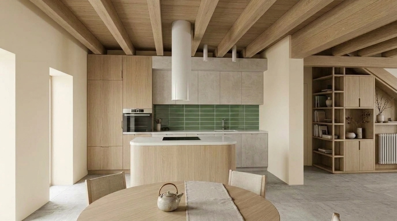 Interior design in Scandinavian style — Kitchen by GenRoom AI