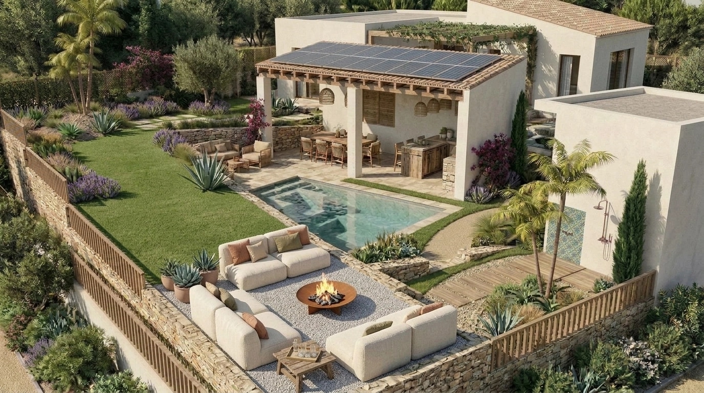 Landscape design in Eco Natural Garden style — Yard by GenRoom AI
