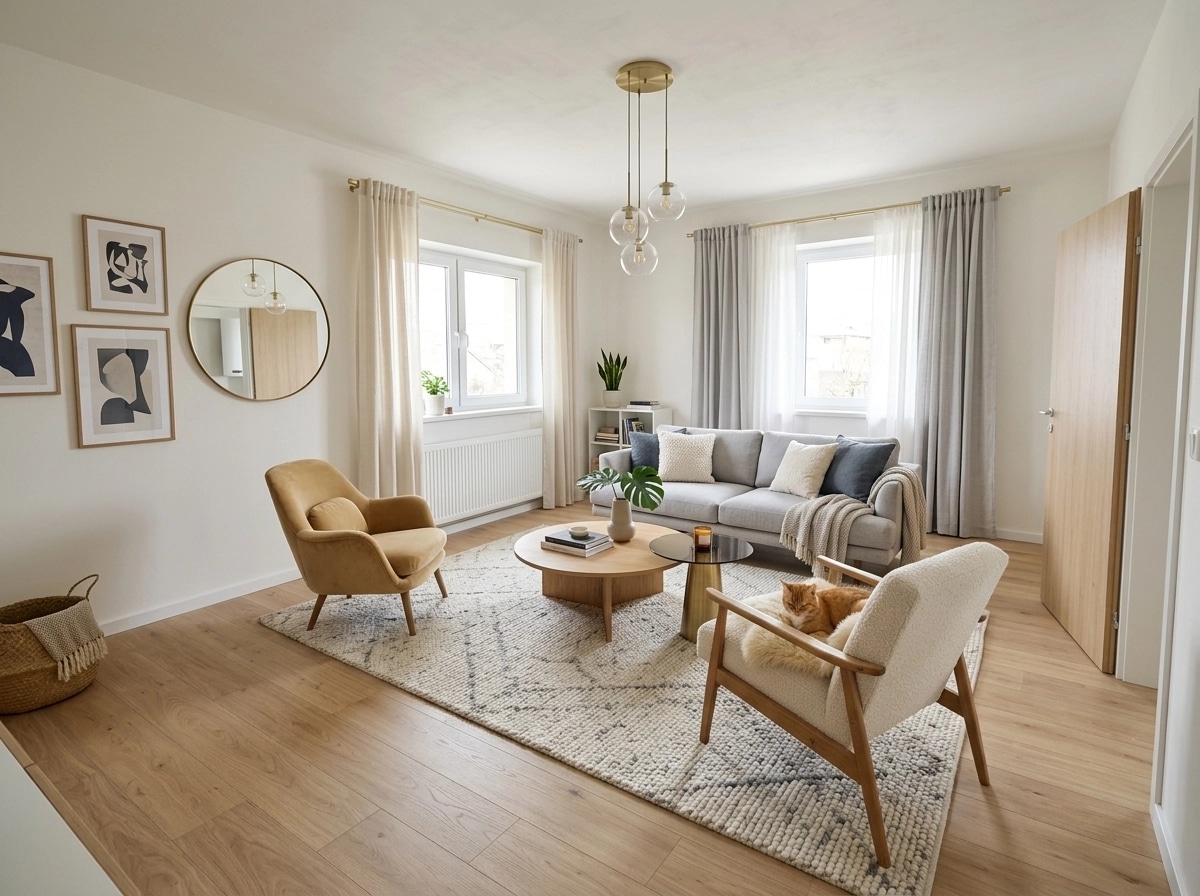 Scandinavian Living Room design — interior photo by GenRoom AI