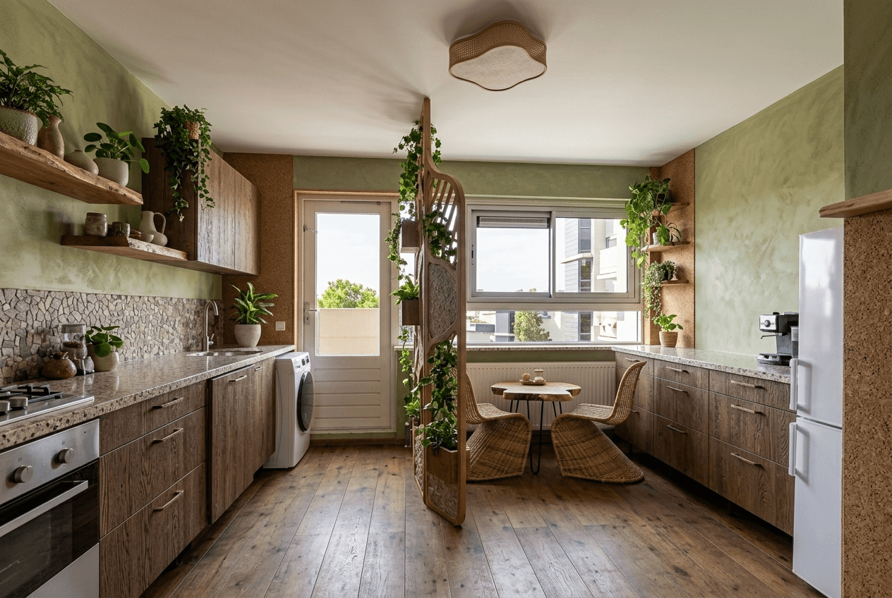 Interior design in Biophilic style — Kitchen by GenRoom AI