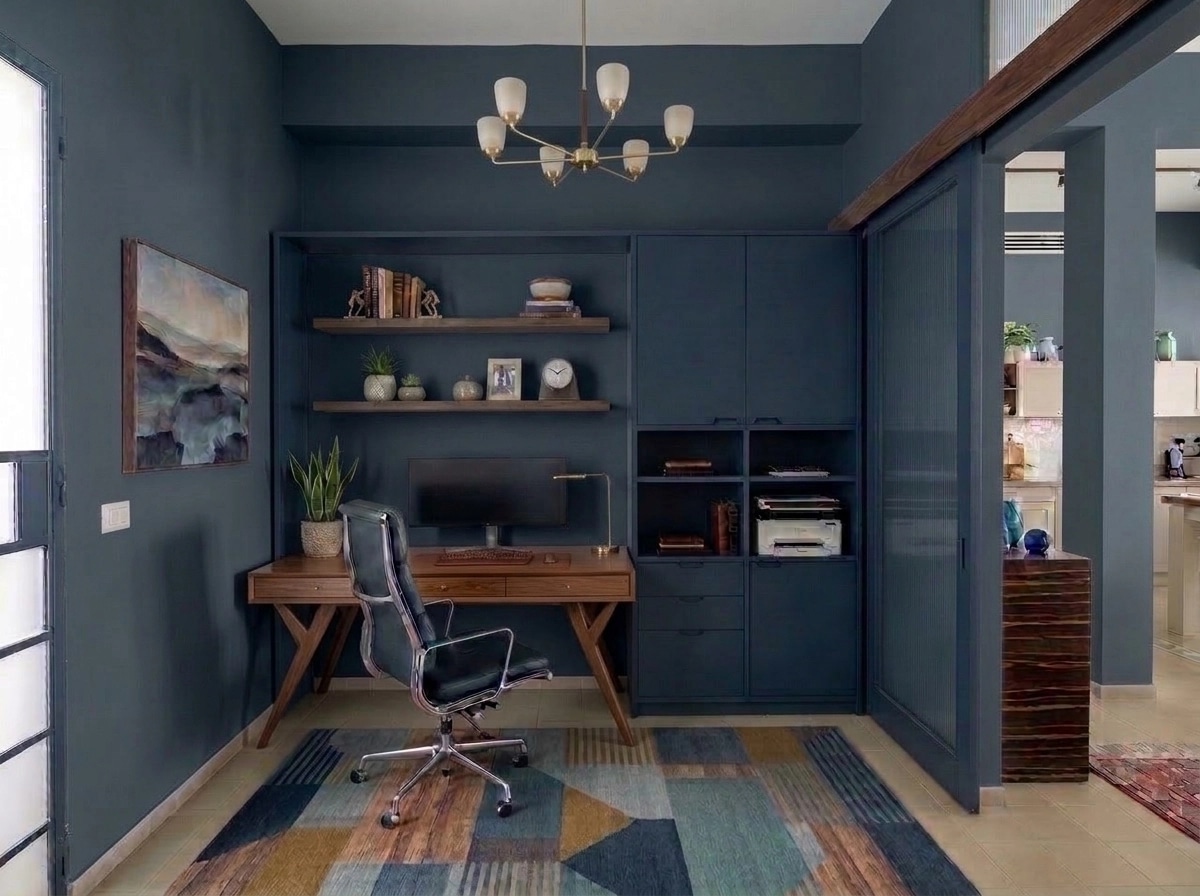 Interior design in Mid-Century Modern style — home_office by GenRoom AI