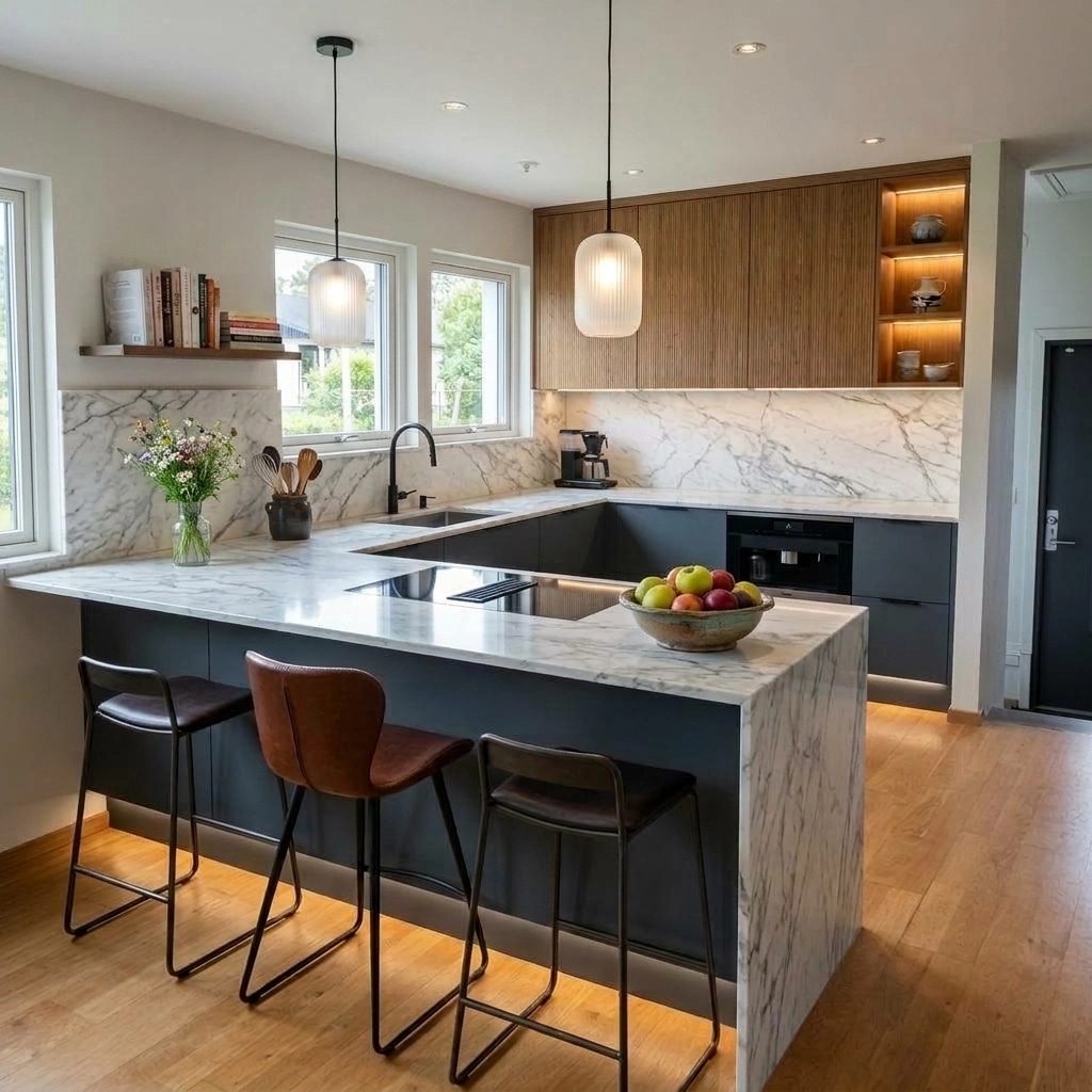 Kitchen interior in Contemporary style — photo by GenRoom AI