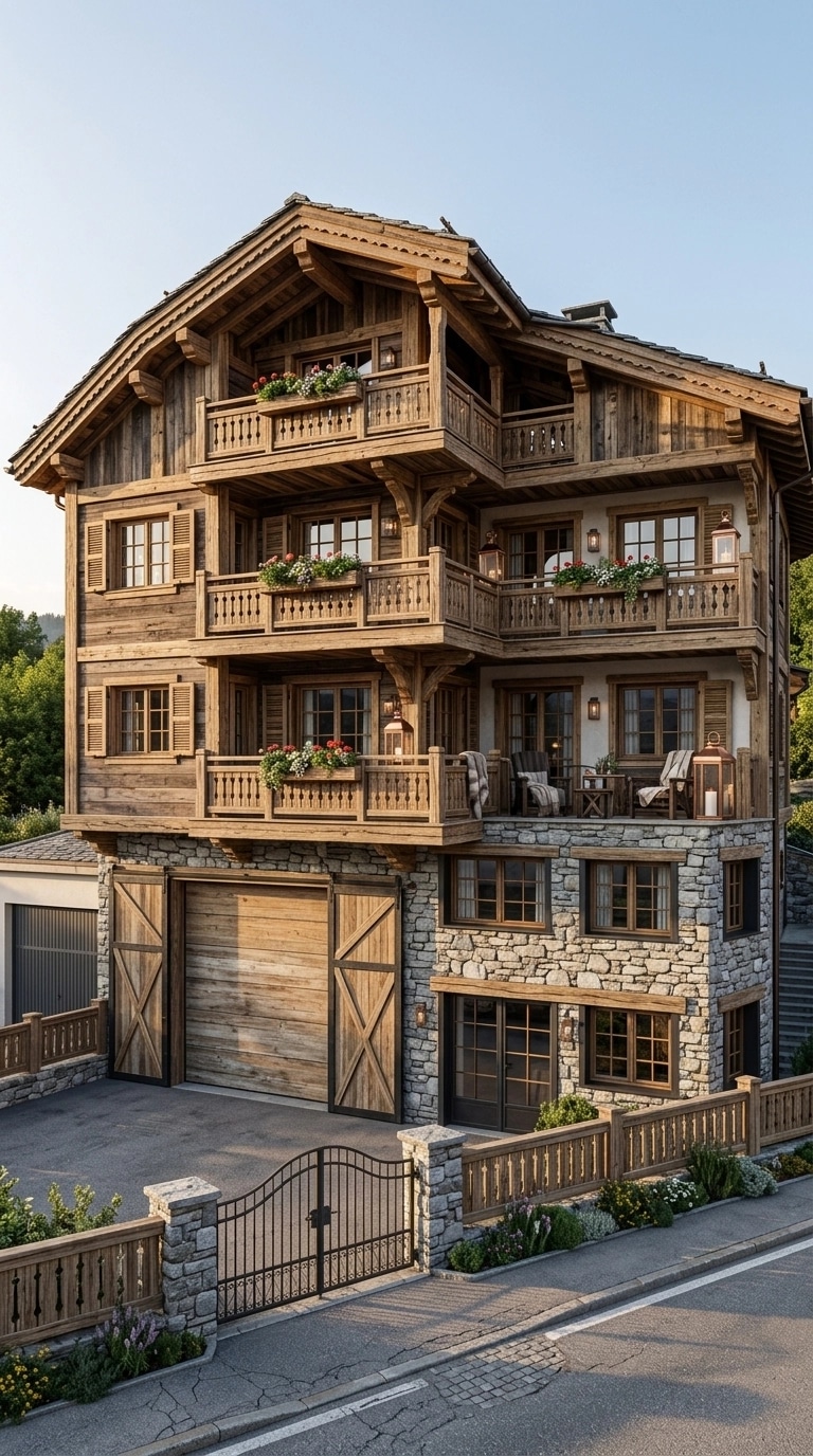 Facade design in Chalet Facade style — photo by GenRoom AI