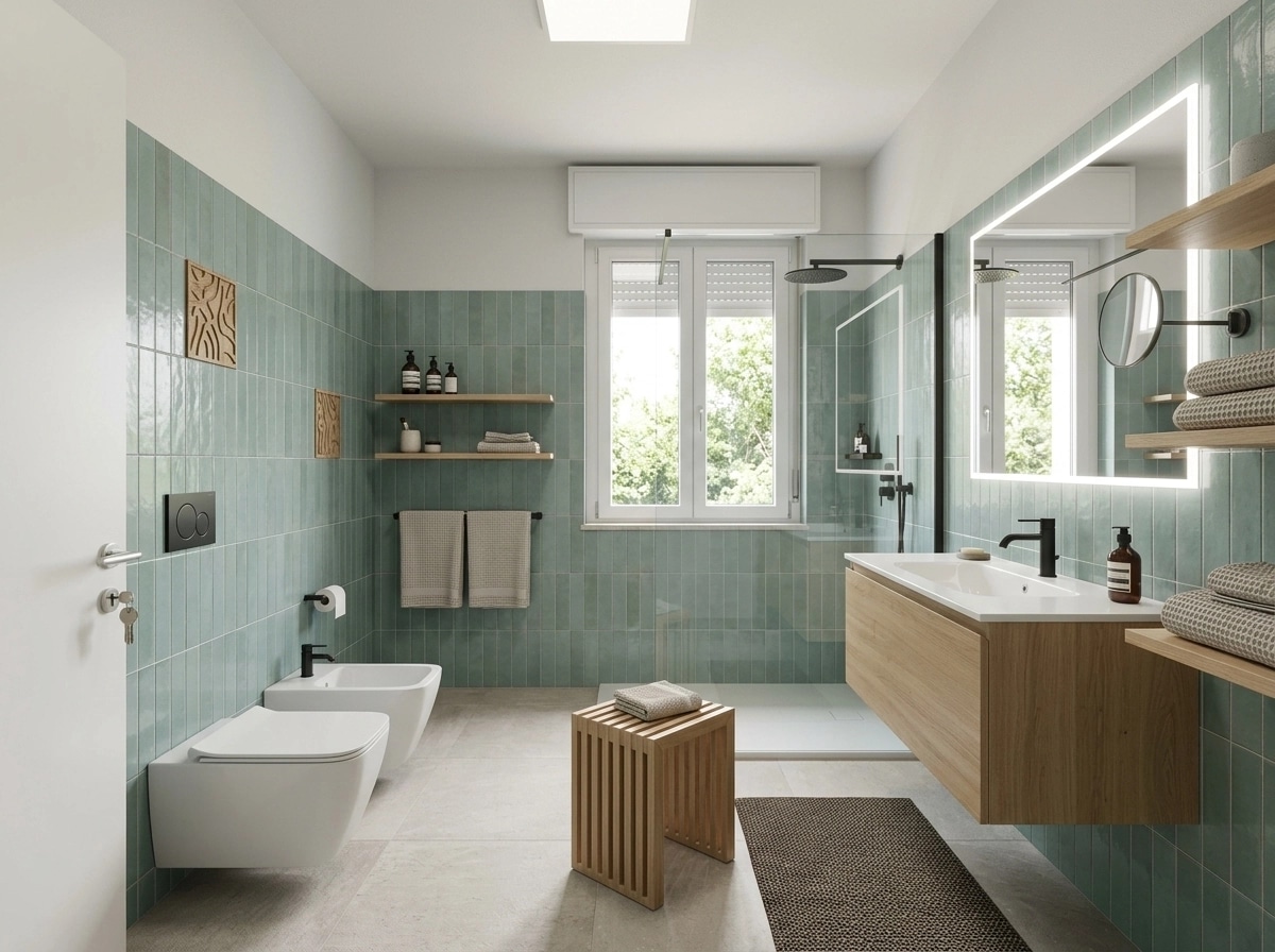 Interior design in Scandinavian style — Bathroom by GenRoom AI