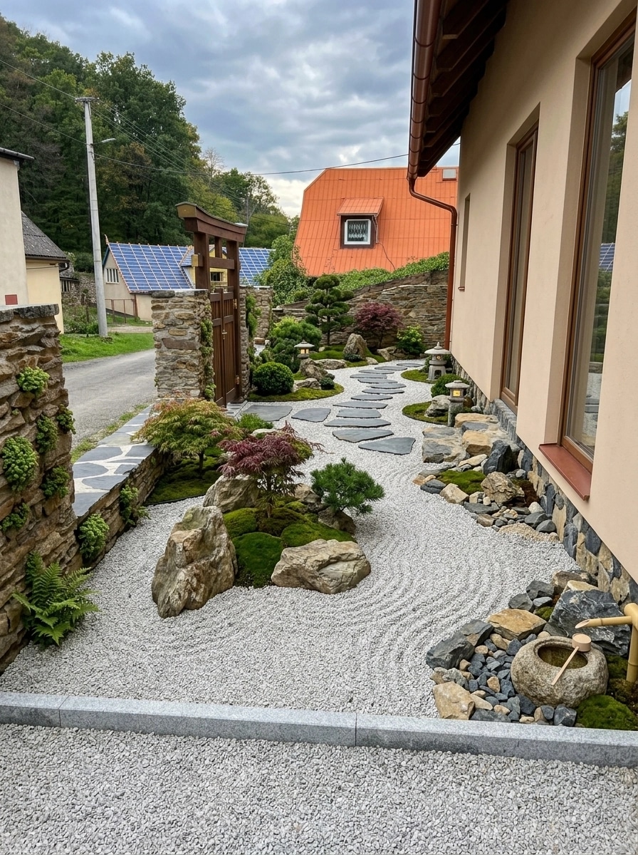 Design paysager en style Japanese Garden — Jardin par GenRoom AI
