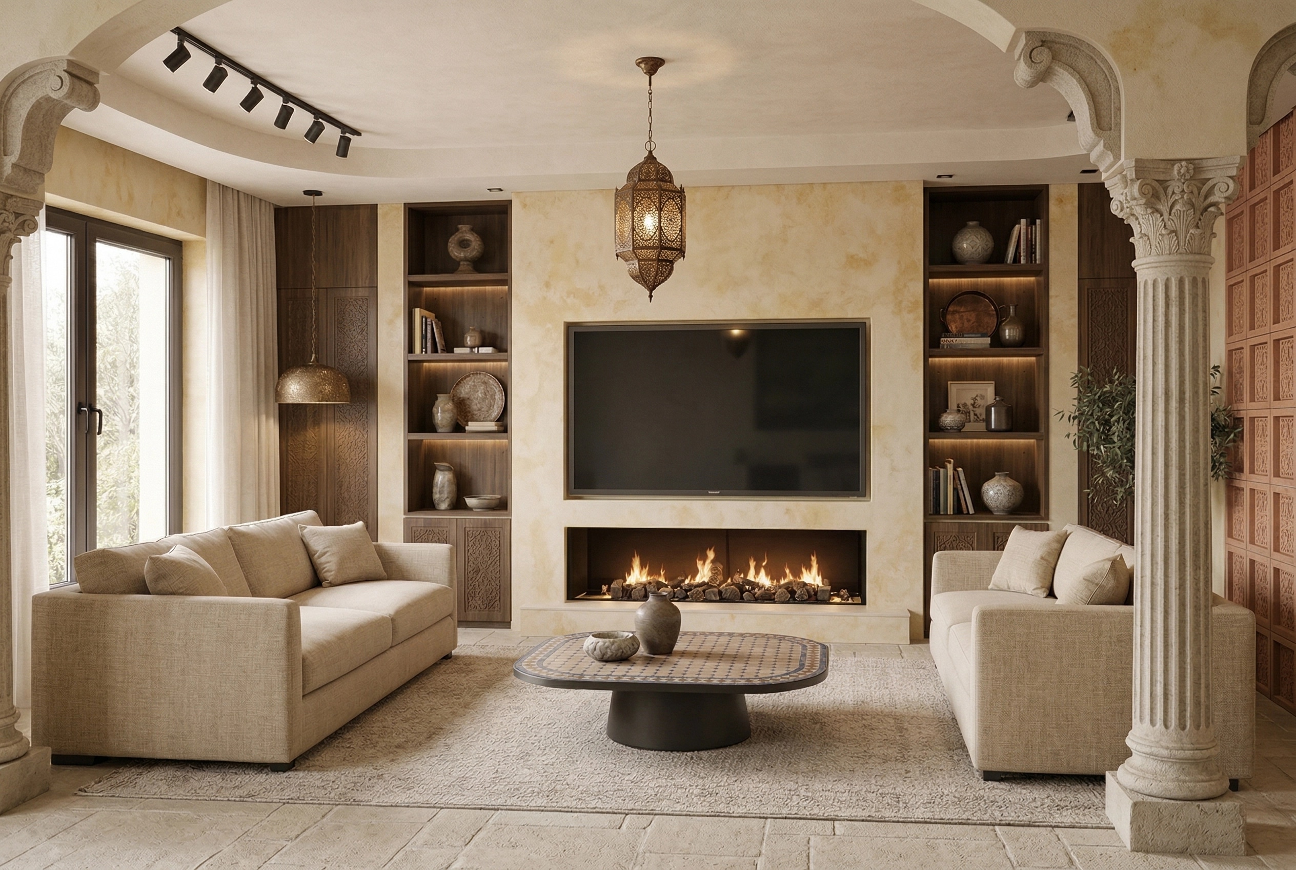 Interior design in Mediterranean style — Living Room by GenRoom AI