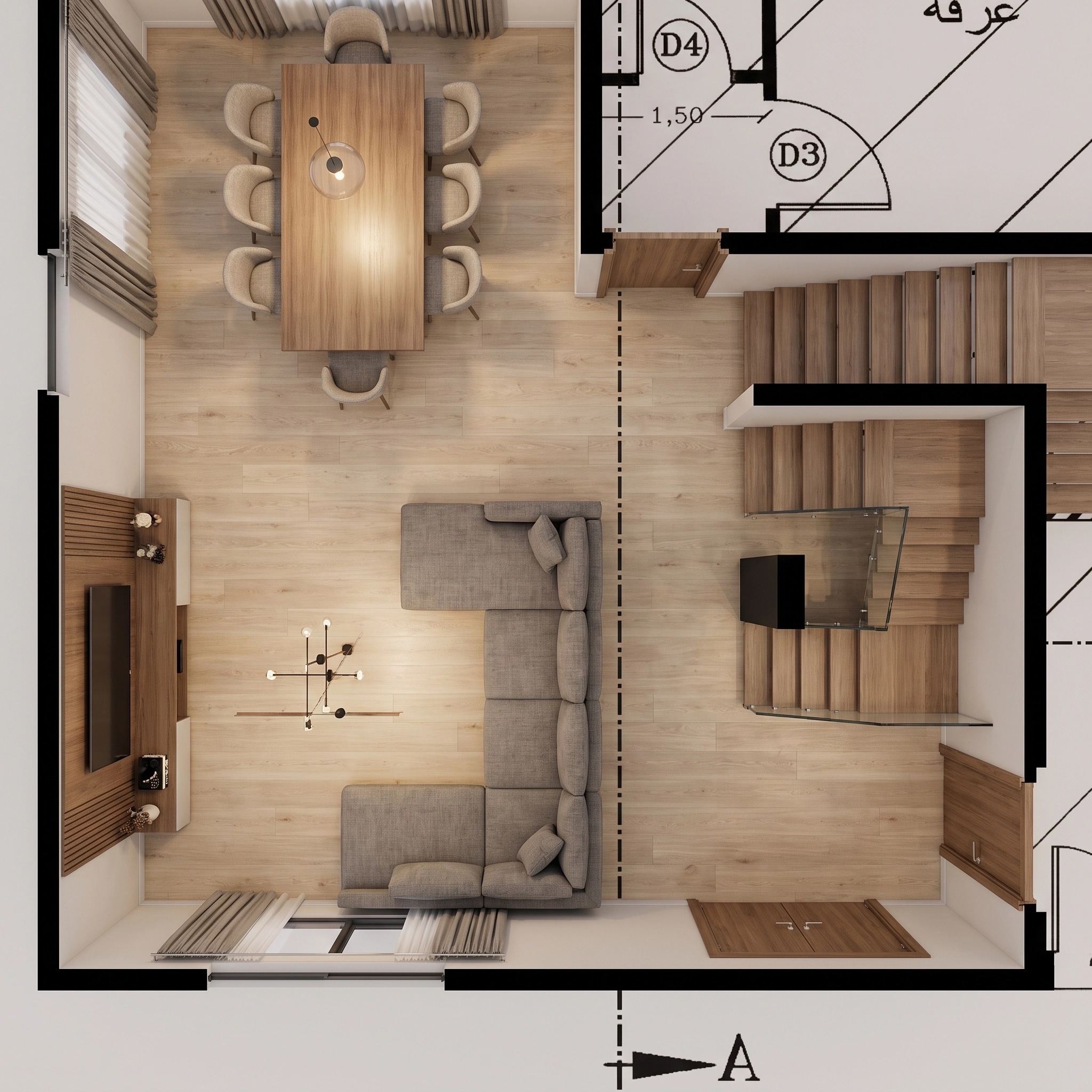 Interior design in Contemporary style — Living Room by GenRoom AI