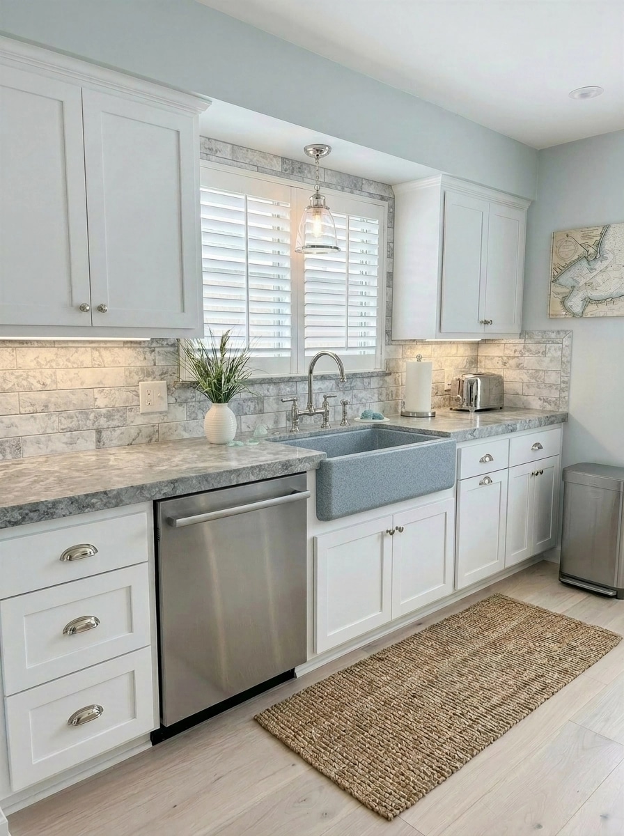 Interior design in Coastal / Hamptons style — Kitchen by GenRoom AI