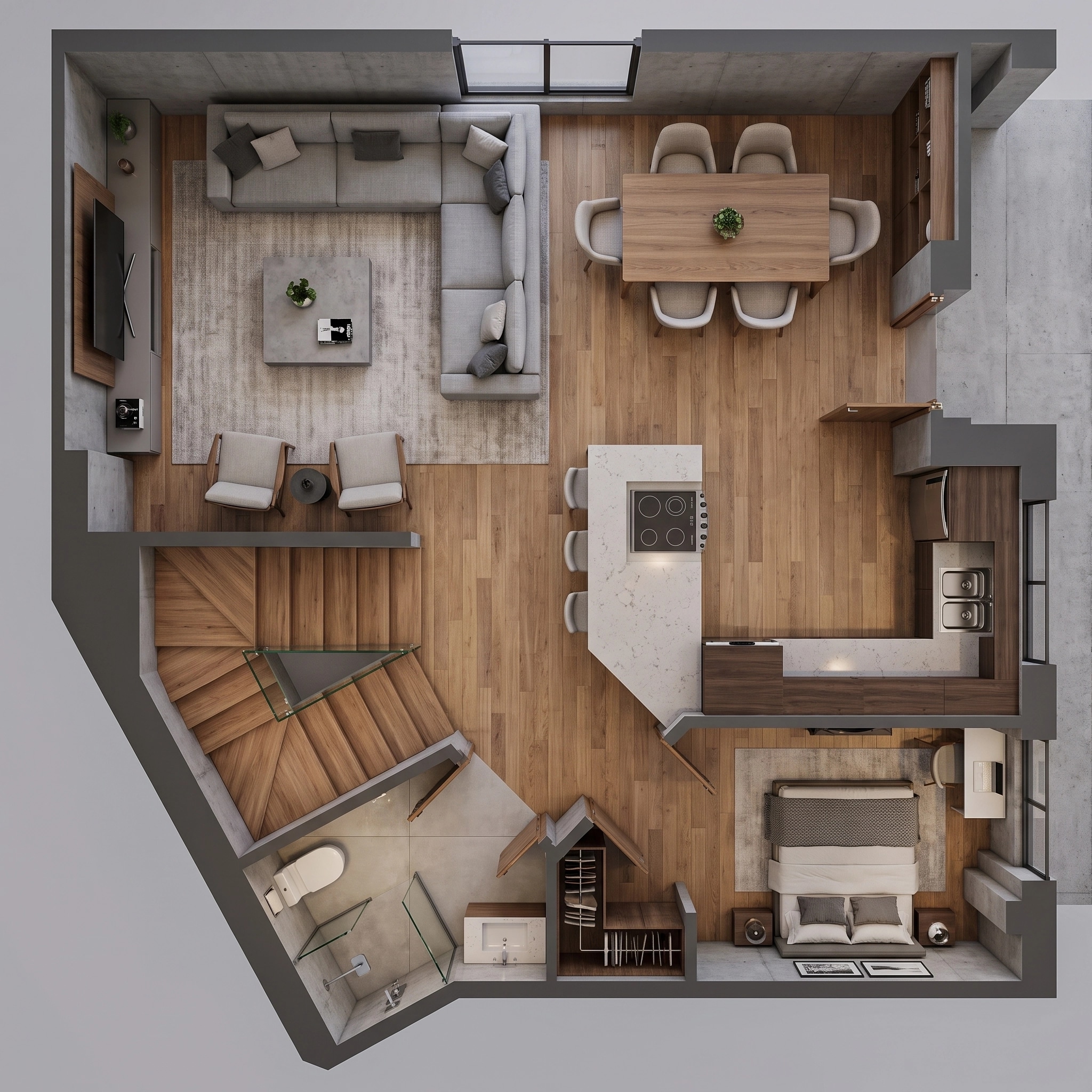 Interior design in Contemporary style — Living Room by GenRoom AI