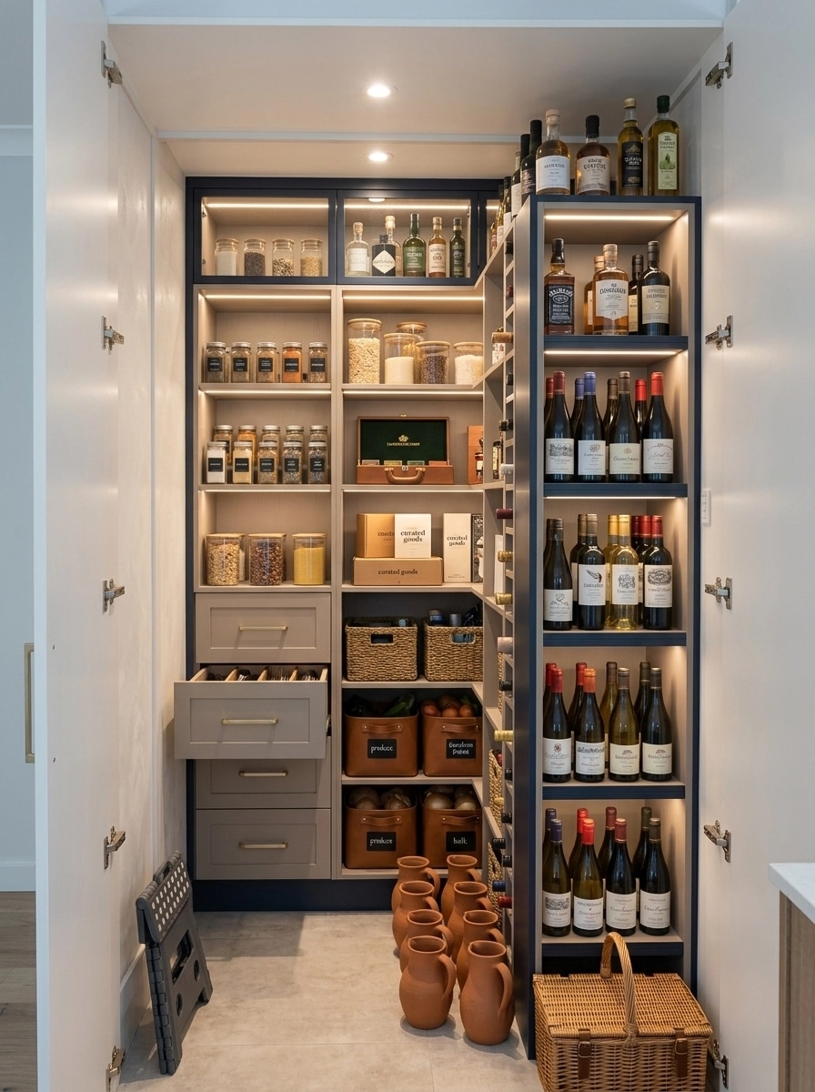Interior design in Transitional style — pantry by GenRoom AI