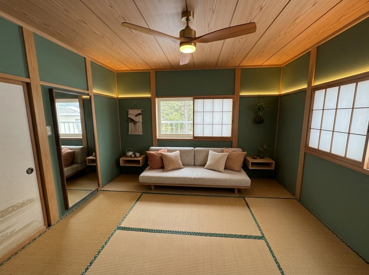 Japandi Bedroom design — interior photo by GenRoom AI