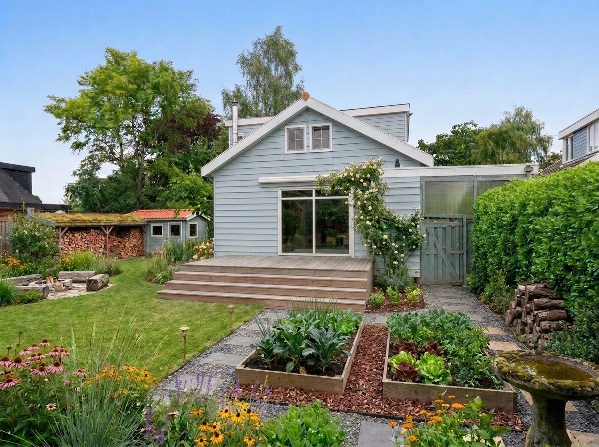 Landscape design in Eco Natural Garden style — Yard by GenRoom AI