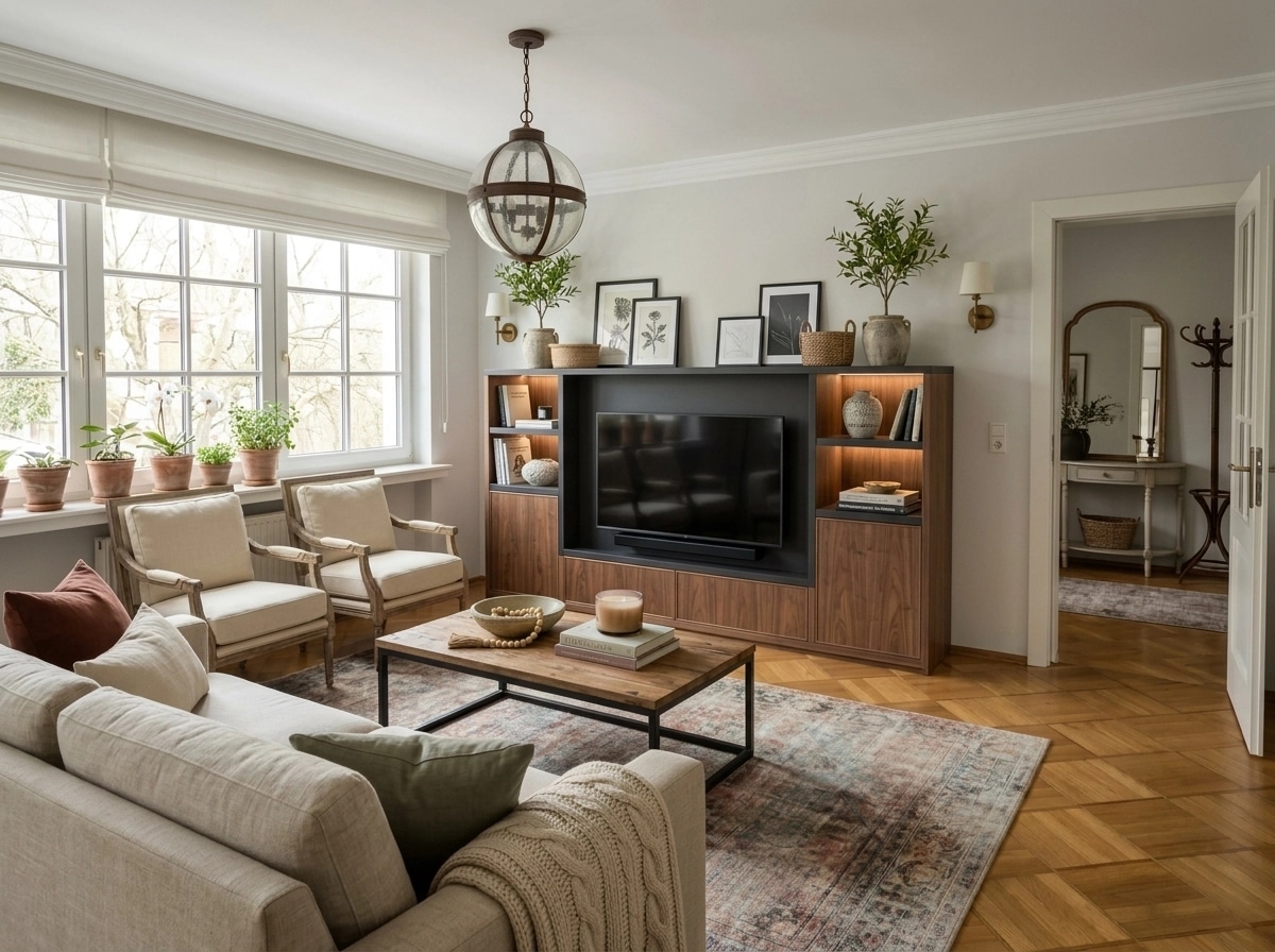 Modern Farmhouse Living Room design — interior photo by GenRoom AI
