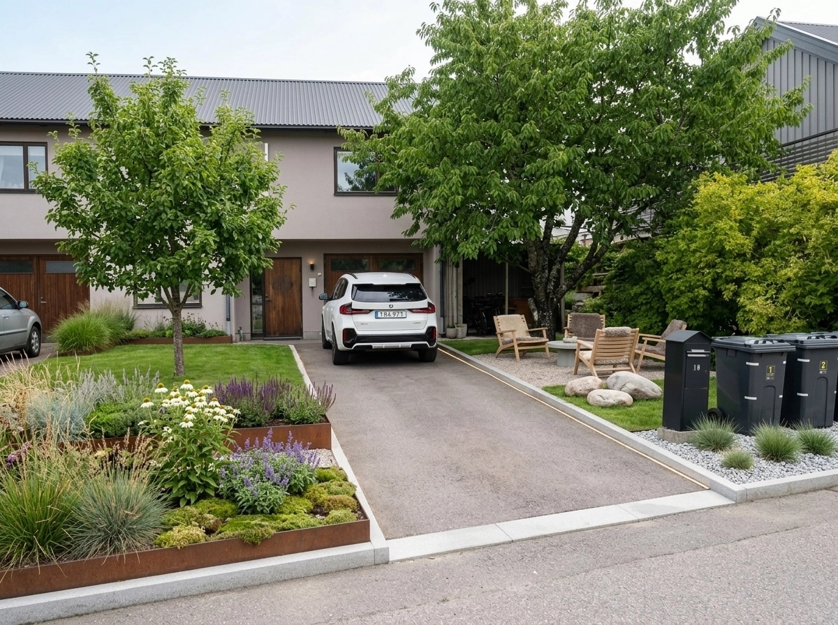 Landscape design in Scandinavian Garden style — Yard by GenRoom AI