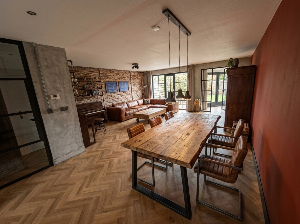 Interior design in Loft / Industrial style — Living Room by GenRoom AI