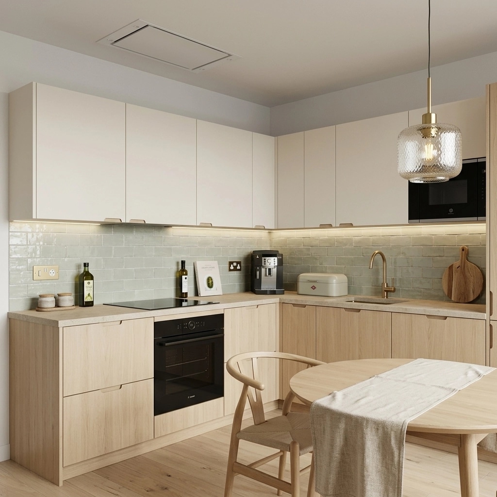 Kitchen interior in Scandinavian style — photo by GenRoom AI