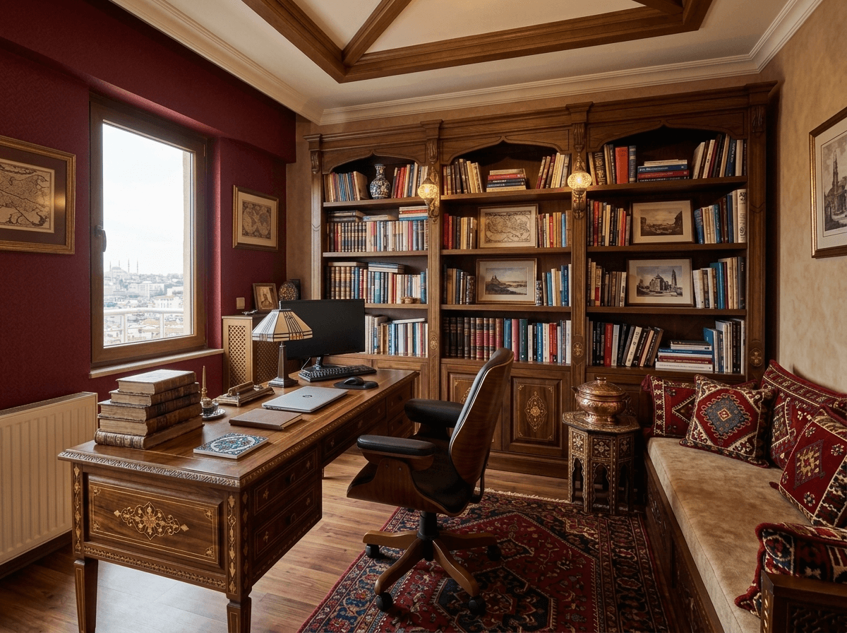 Design d'intérieur en style Ottoman — Bureau par GenRoom AI
