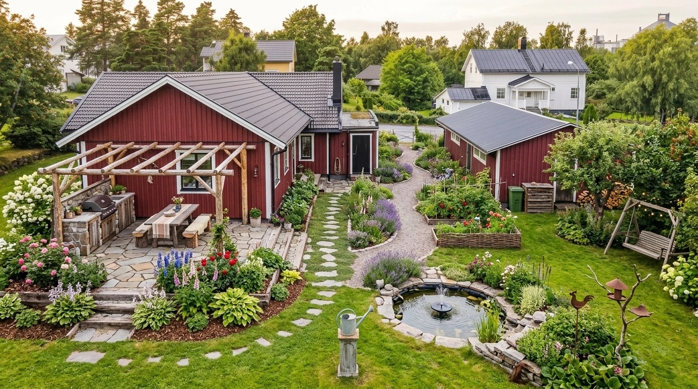 Country Rustic Garden Jardim design — yard photo by GenRoom AI