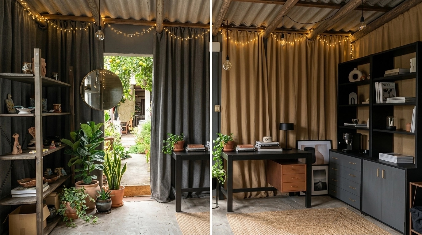 Design de interiores em estilo Loft / Industrial — studio por GenRoom AI